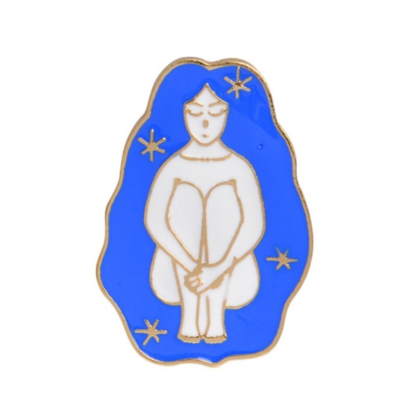 Accessories - Mystical Female Enamel Pin Goth Magic Hard Cosmos